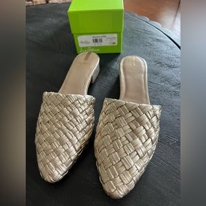 Sam Edelman Women’s Page gold leather mules